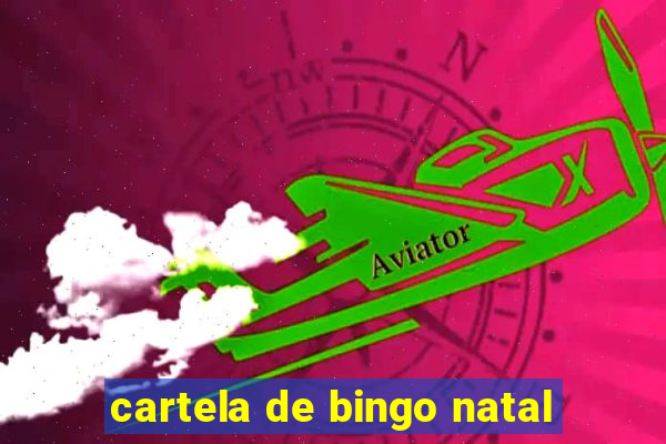 cartela de bingo natal